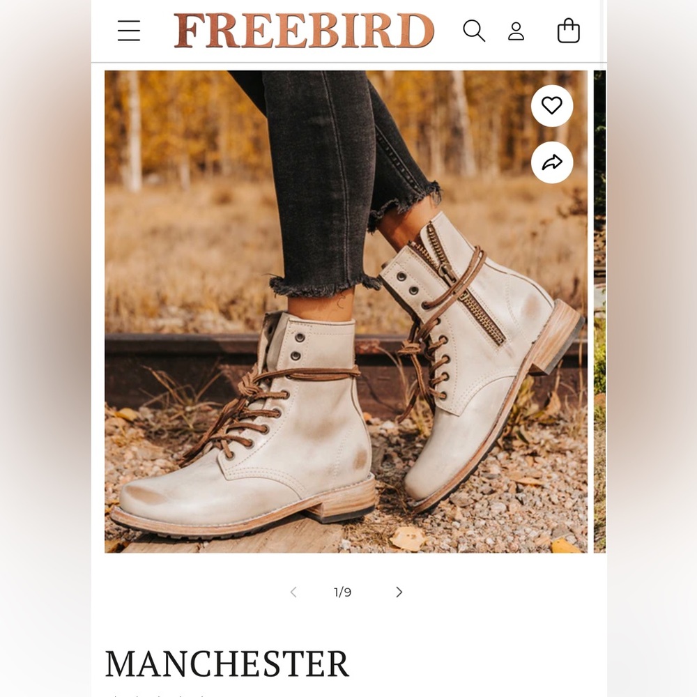 Freebird Manchester Combat Boots - White Snakeskin